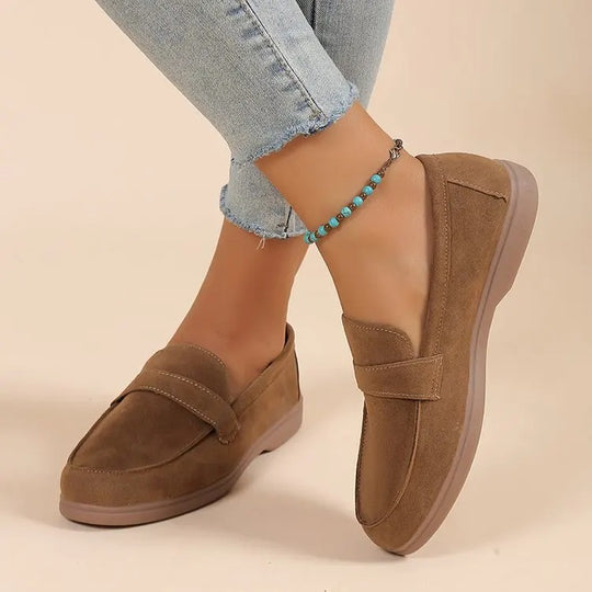 Mocassin orthopédique femme en daim doux