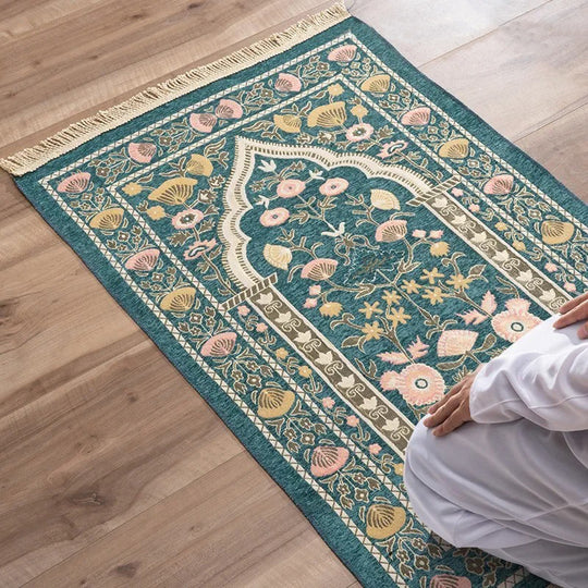 Tapis de prière orthopédique décoratif à motifs traditionnels