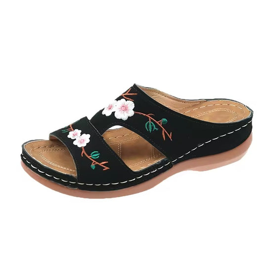 Claquette orthopédique femme design floral
