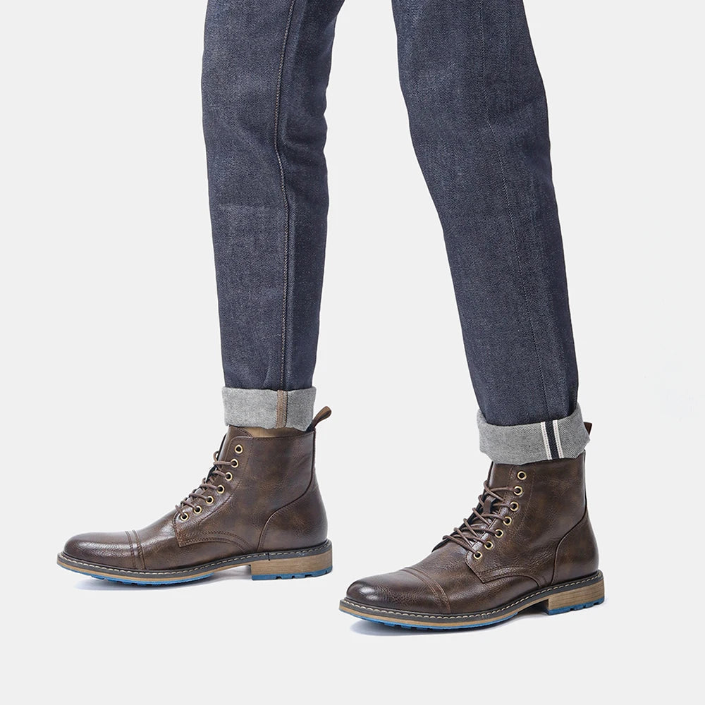 Botte orthopédique homme classique à lacets vintage