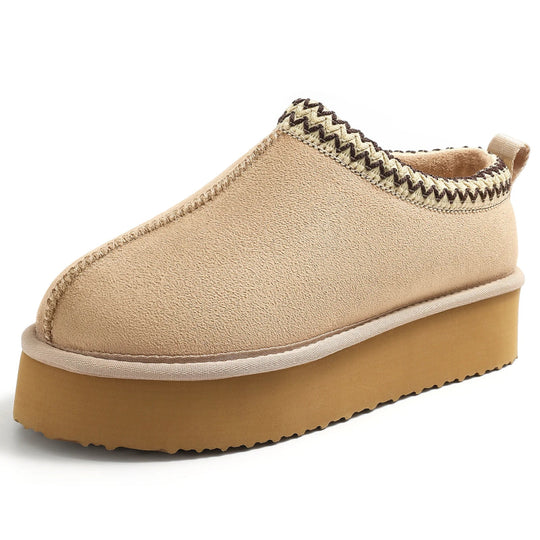 Chausson orthopédique femme semelle plateforme beige