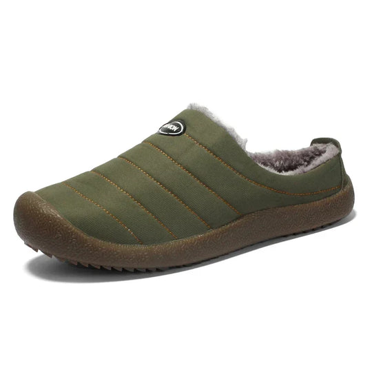 Chausson orthopédique homme chaud style sneaker kaki