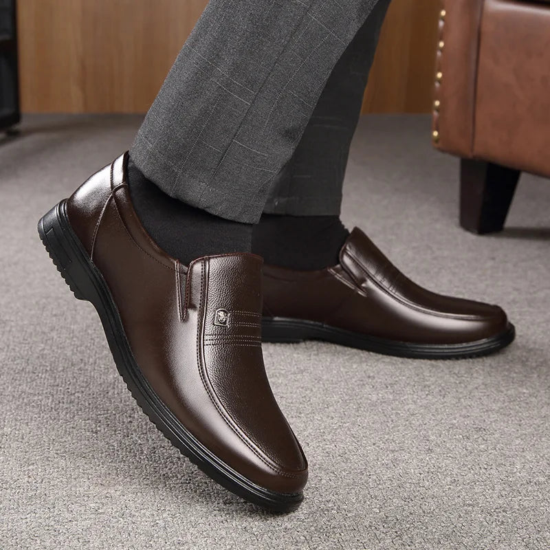 Mocassin orthopédique homme chic à bout arrondi