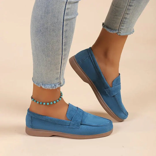 Mocassin orthopédique femme en daim doux