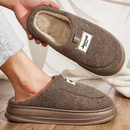 Chausson orthopédique homme en laine bouclée