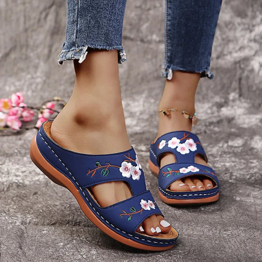 Claquette orthopédique femme design floral
