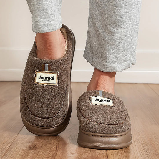 Chausson orthopédique homme en laine bouclée