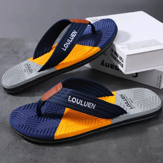 Tong orthopédique homme style tressé léger