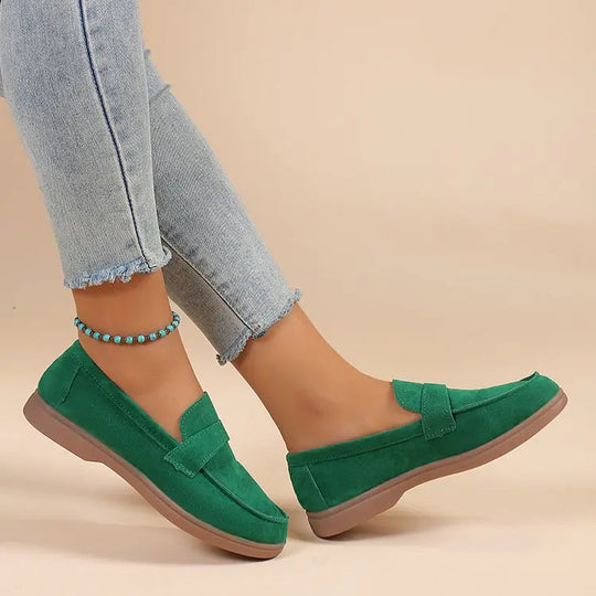 Mocassin orthopédique femme en daim doux