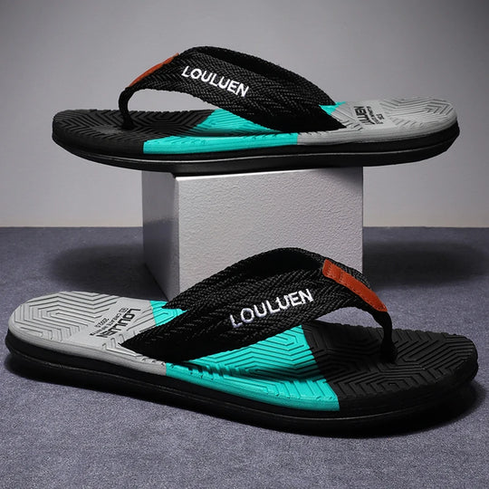 Tong orthopédique homme style tressé léger