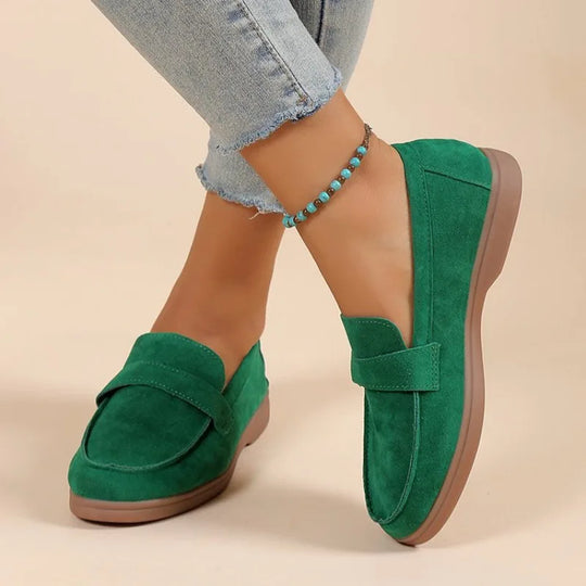 Mocassin orthopédique femme en daim doux