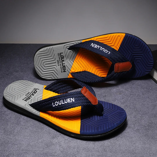 Tong orthopédique homme style tressé léger