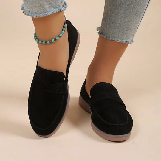 Mocassin orthopédique femme en daim doux