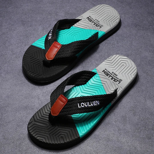 Tong orthopédique homme style tressé léger