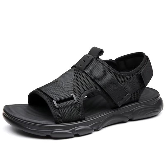 Sandale orthopédique homme à maintien croisé noir
