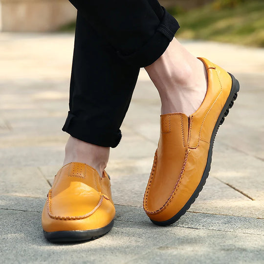 Mocassin orthopédique homme cuir souple à enfiler