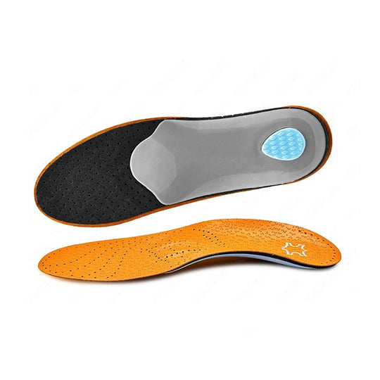 Semelle orthopédique pied plat en cuir respirant