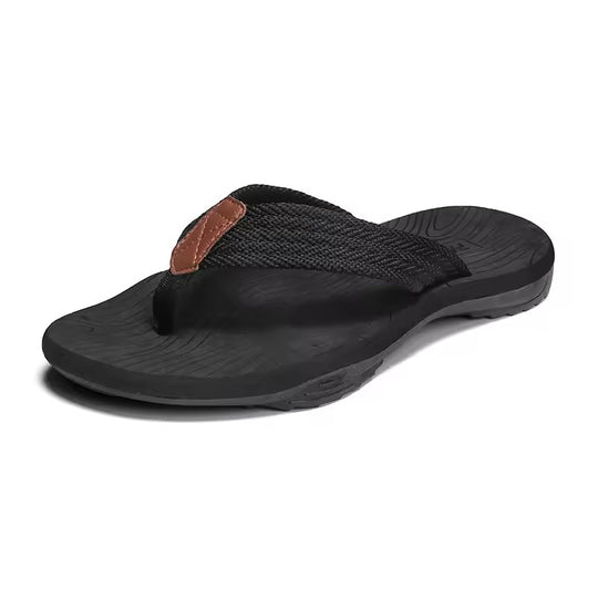 Tong orthopédique homme amorti renforcé noir