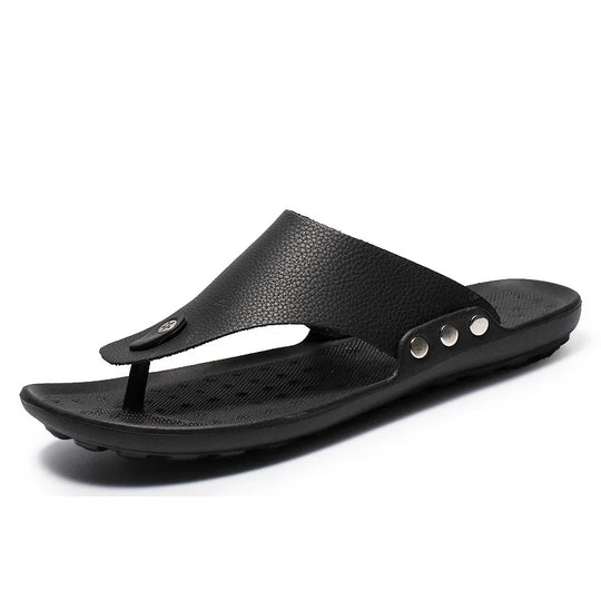 Tong orthopédique homme ergonomique et souple noir
