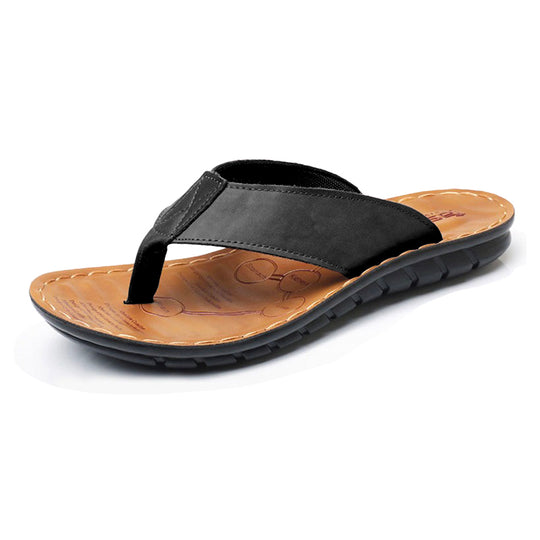 Tong orthopédique homme semelle confort renforcée noir