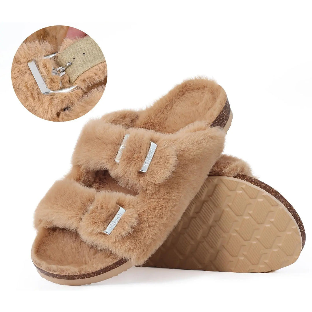 Chausson orthopédique femme en fausse fourrure