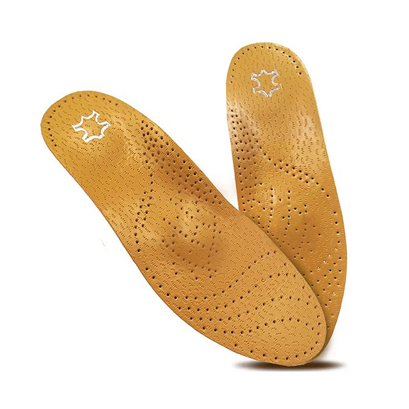 Semelle orthopédique pied plat en cuir respirant