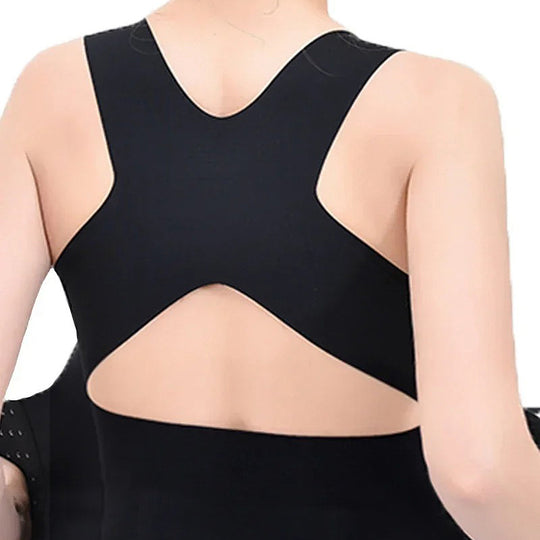 Corset orthopédique lombaire gainant 3-en-1 avec fermeture à crochets