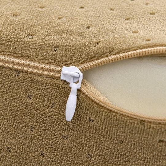 Coussin orthopédique dos en suédine à soutien incurvé