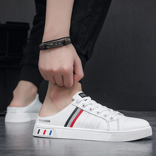 Sabot orthopédique homme effet sneakers blanc