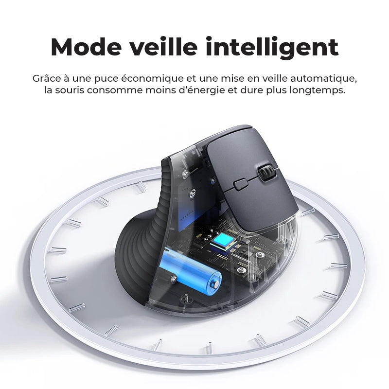 Souris orthopédique sans fil ergonomique Bluetooth
