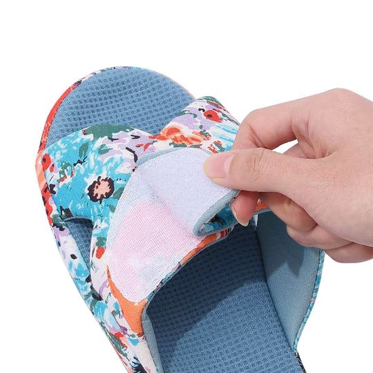 Chausson orthopédique femme motif floral