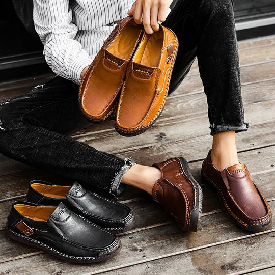 Mocassin orthopédique homme souple et marche confort