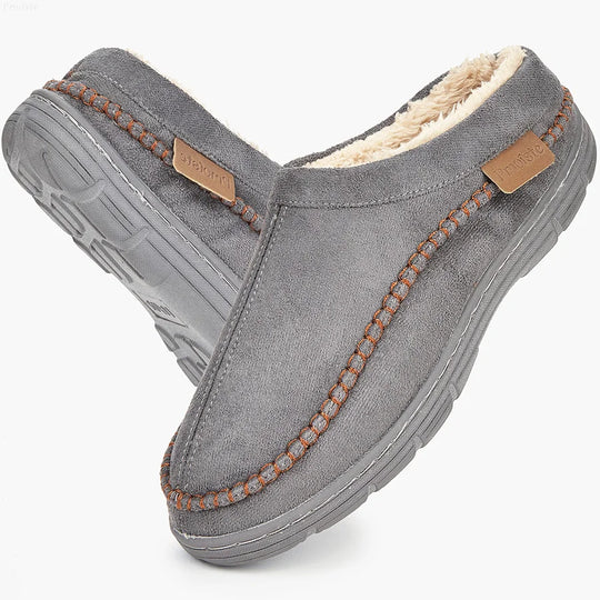 Chausson orthopédique homme effet suédine doublé chaud