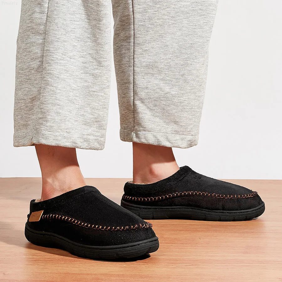 Chausson orthopédique homme effet suédine doublé chaud