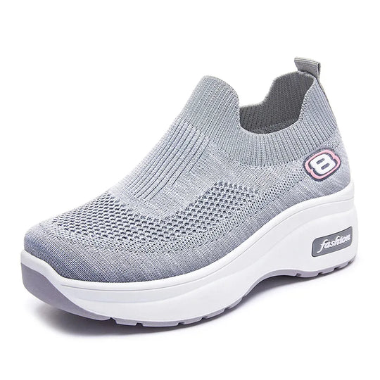 Basket orthopédie femme moderne slip-on gris