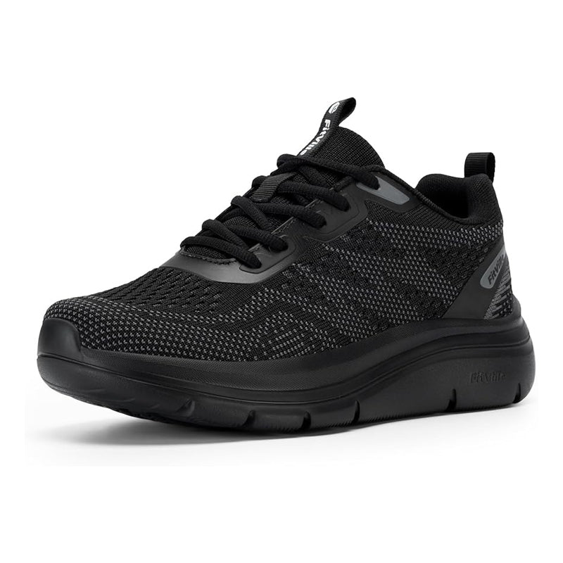 Basket orthopédique femme à plateforme confortable noir