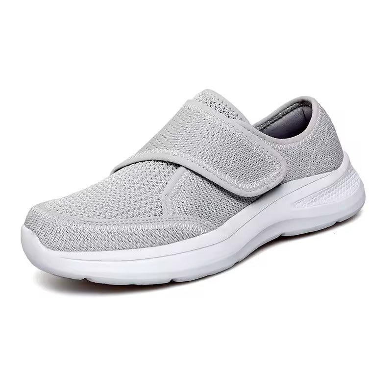 Basket orthopédique femme à scratch pieds sensibles gris