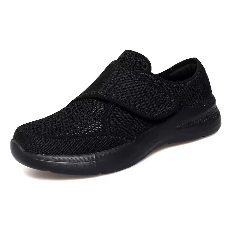 Basket orthopédique femme à scratch pieds sensibles noir