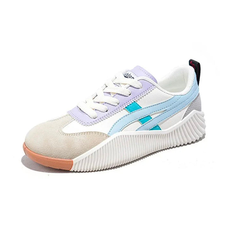Basket orthopédique femme style sport chic bleu