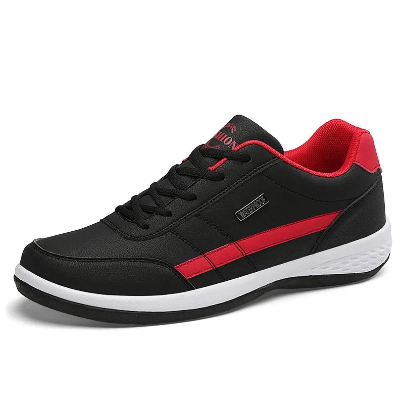Basket orthopédique homme confort quotidien noir et rouge