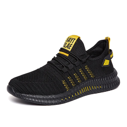 Basket orthopédique homme ultra souple jaune et noir