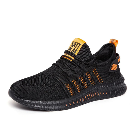Basket orthopédique homme ultra souple orange et noir
