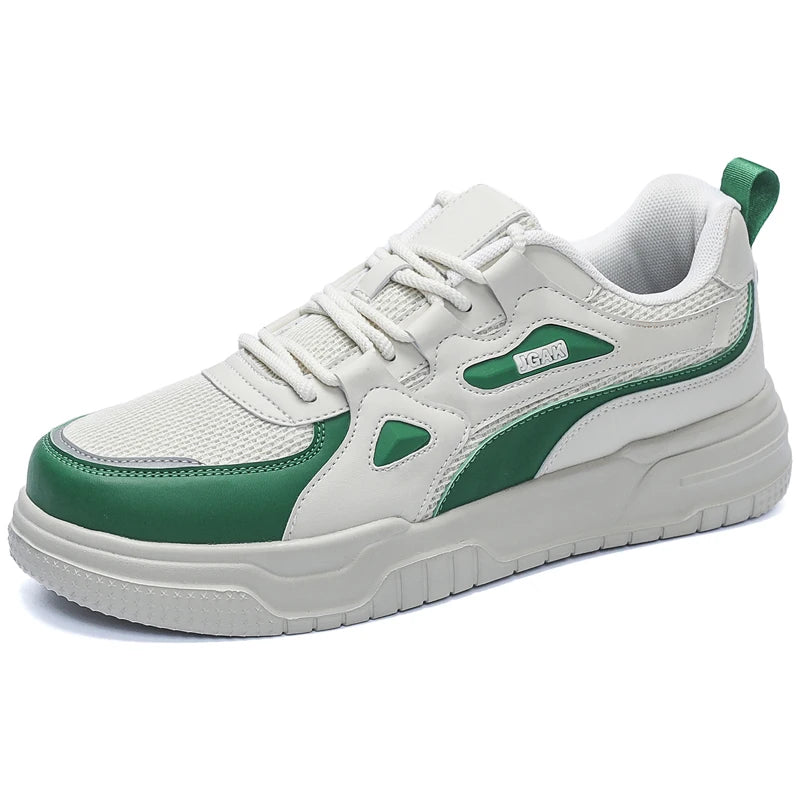 Basket orthopédique homme urbaine et sportive vert et blanche