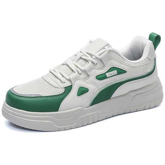 Basket orthopédique homme urbaine et sportive vert et blanche