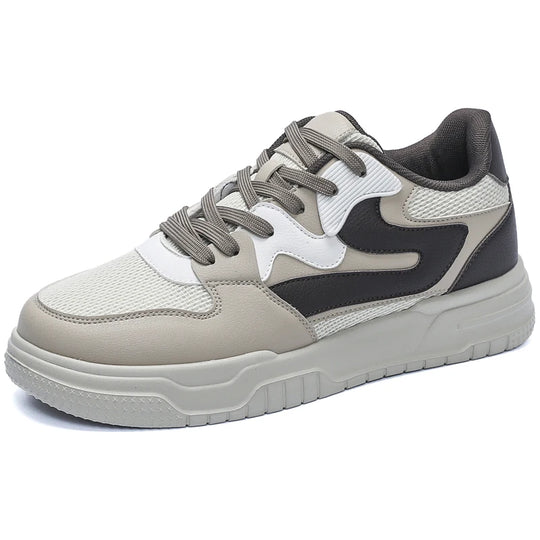 Basket orthopédique homme urbaine et sportive blanc et marron