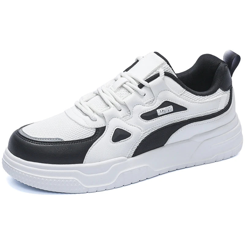 Basket orthopédique homme urbaine et sportive blanc et noir