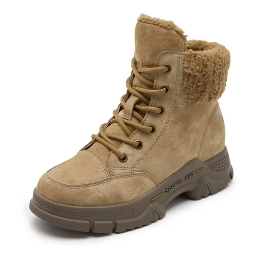 Botte orthopédique femme à doublure chaude marron