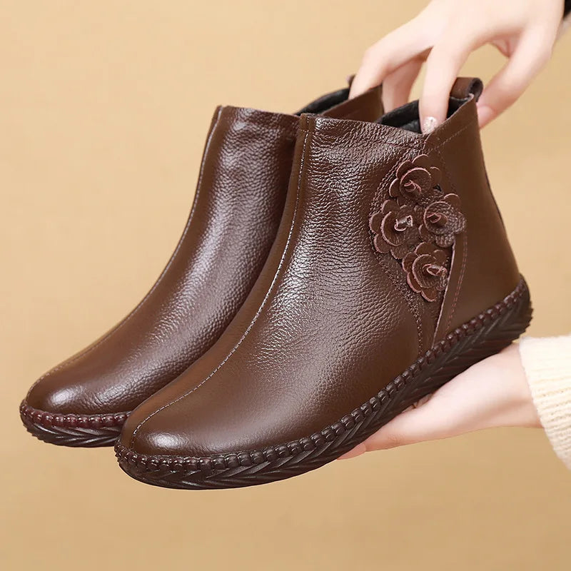 Botte orthopédique femme look urbain floral