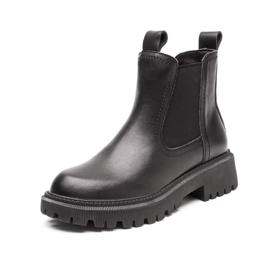 Botte orthopédique femme semelle crantée noir