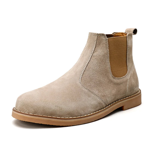 Botte orthopédique homme à enfiler élégante beige